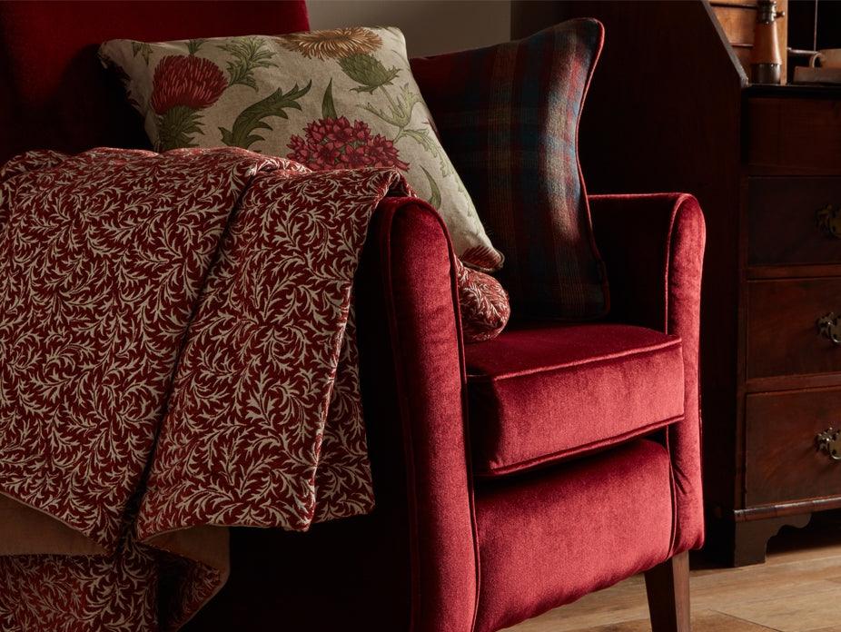 Aster Garnet Fabric - Image 4