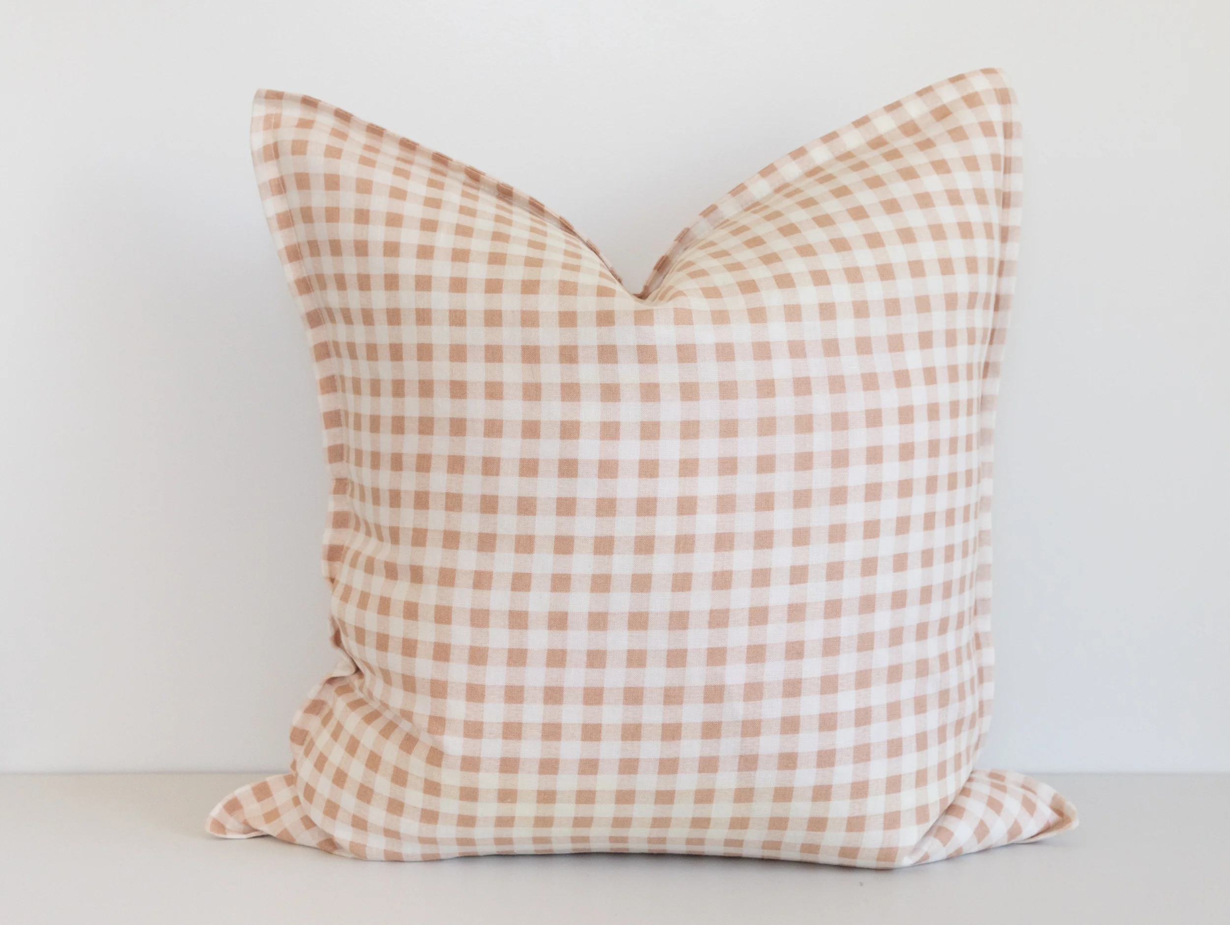 Ava Linen Filled Cushion - Apricot Square