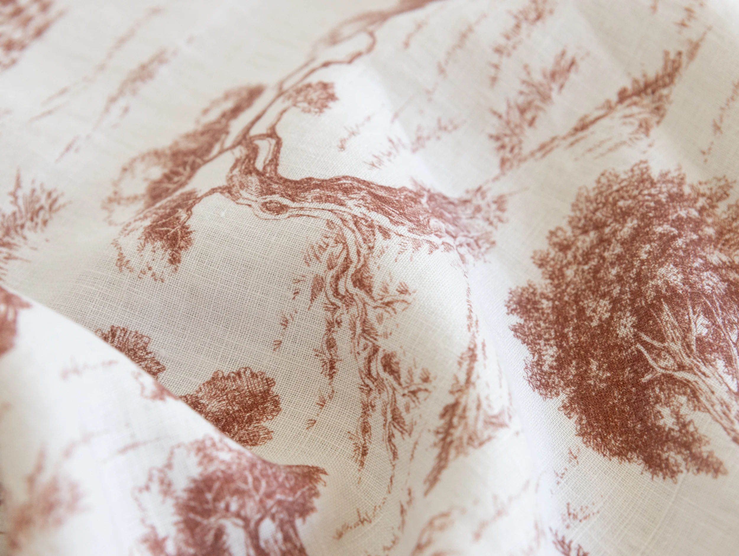 Ava Linen Filled Cushion - Rose Toile - Image 3