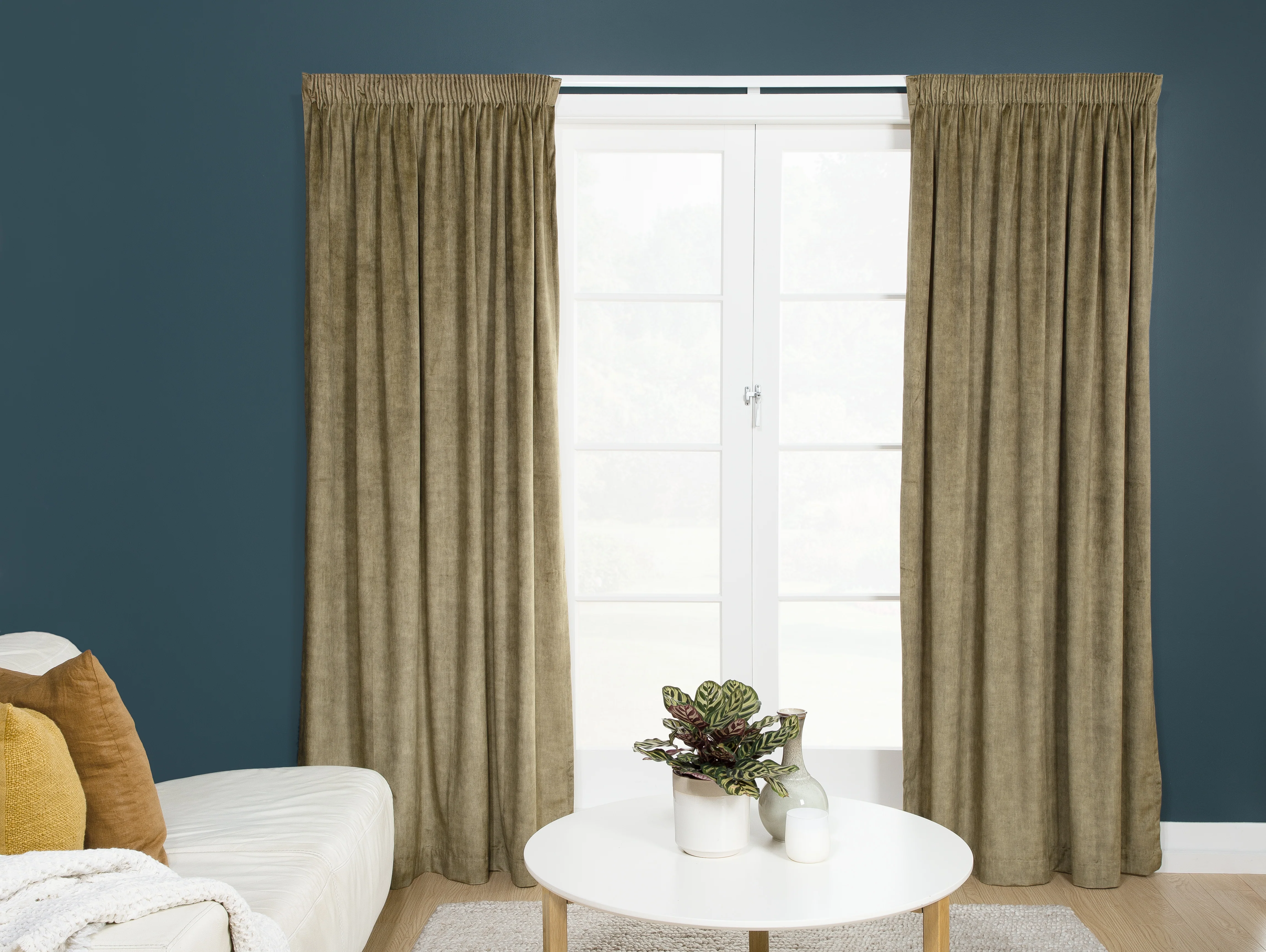 Glenorchy Velvet Fabric - Olive - Image 2