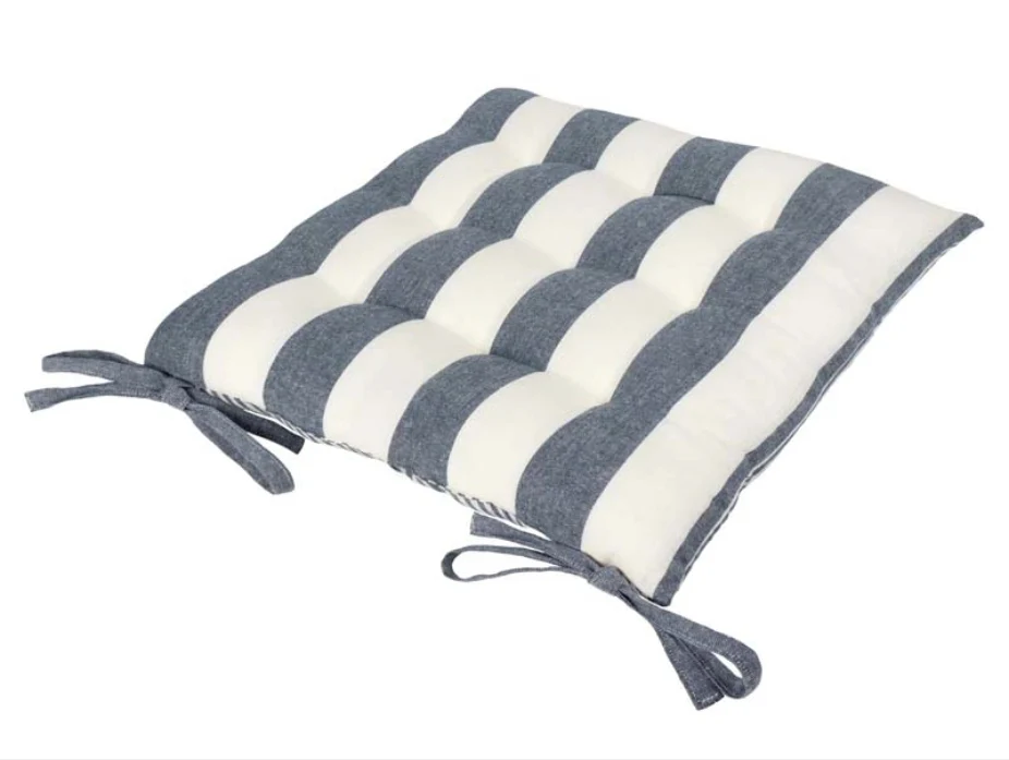 Hahei Stripe Chair Pad - Navy - Image 2