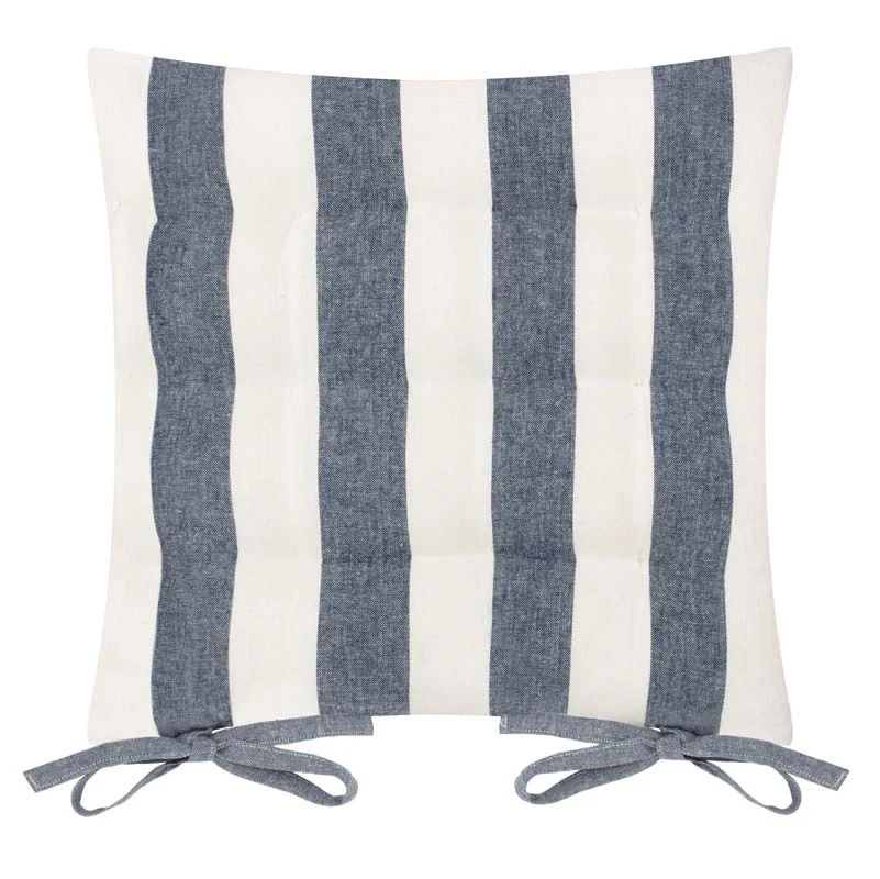 Hahei Stripe Chair Pad - Navy - Image 4