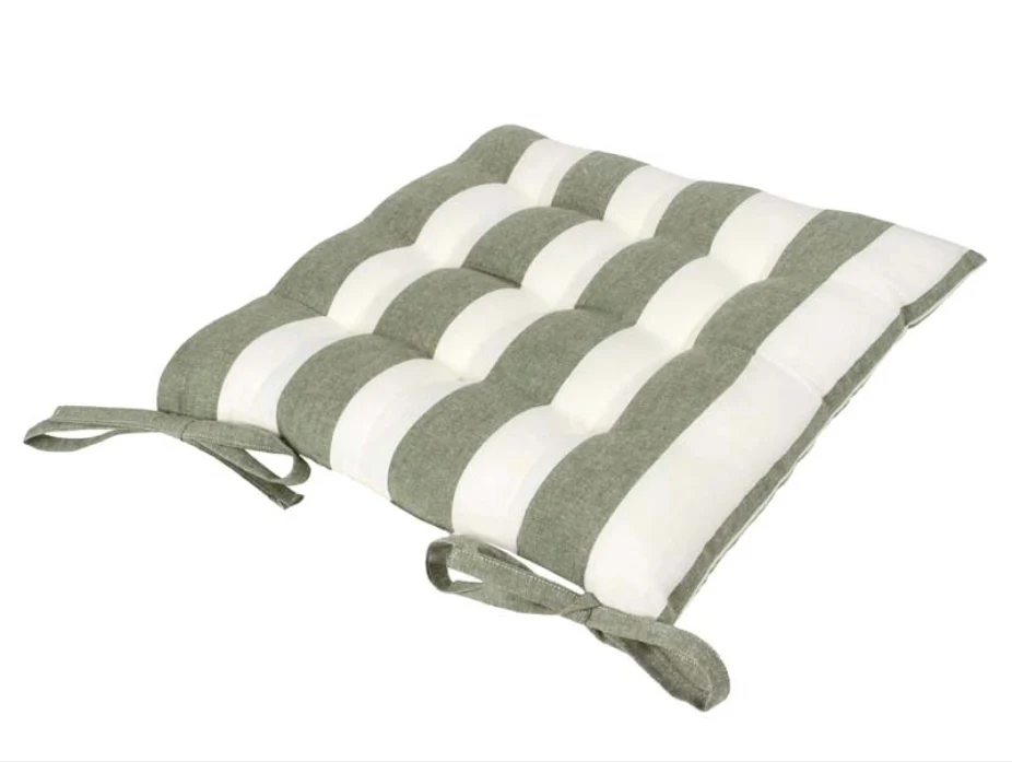 Hahei Stripe Chair Pad - Olive - Image 2