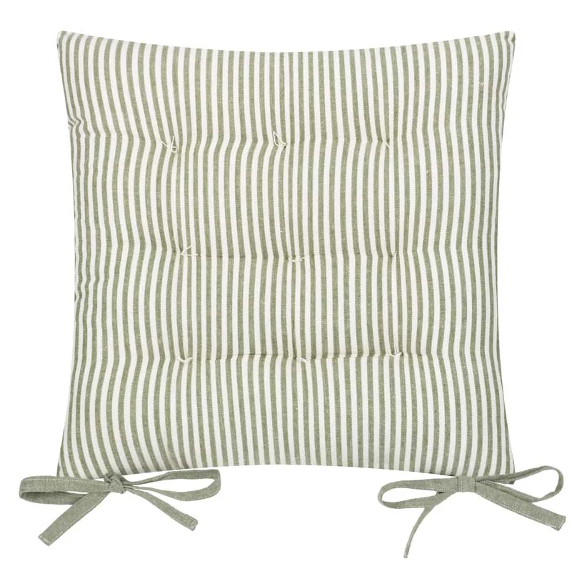 Hahei Stripe Chair Pad - Olive - Image 4