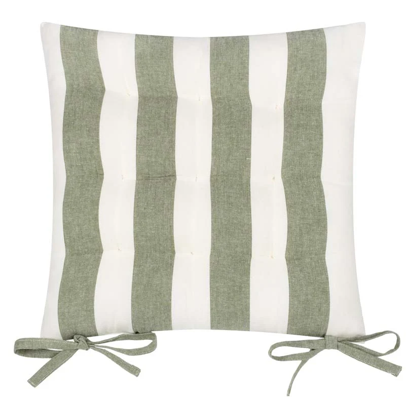 Hahei Stripe Chair Pad - Olive - Image 5