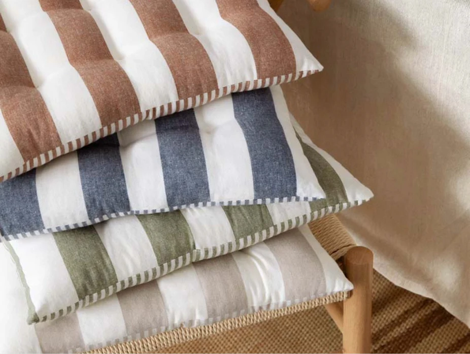 Hahei Stripe Chair Pad - Navy - Image 5