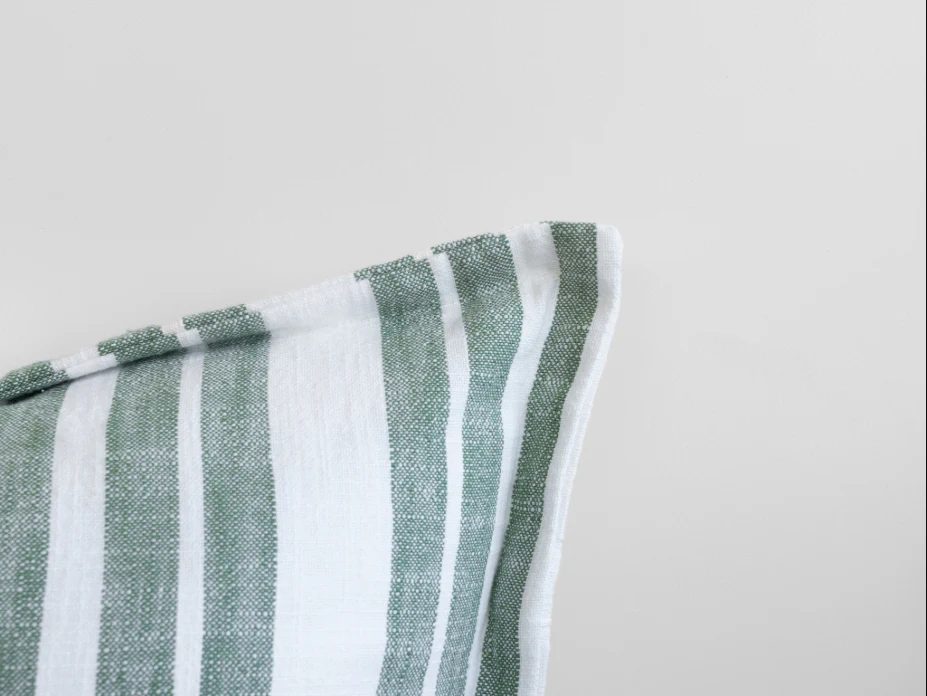 Laguna Stripe Filled Cushion - Mint/White - Image 2