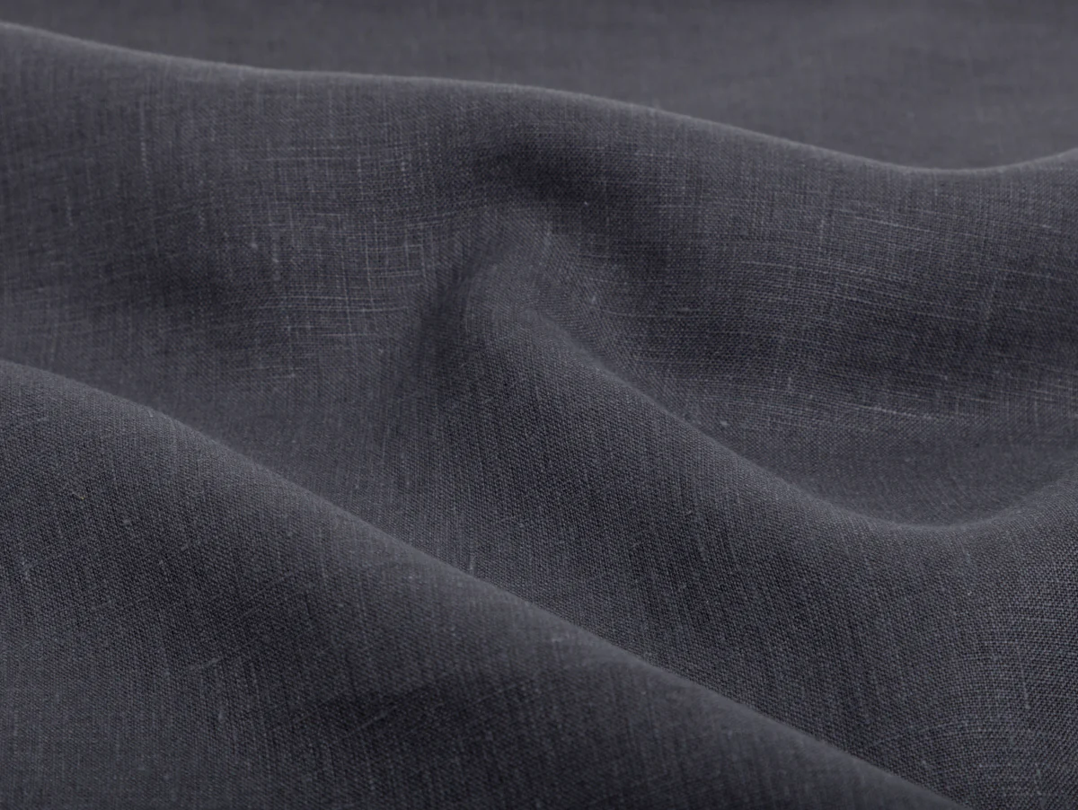 Maia Linen Filled Cushion - Charcoal - Image 3
