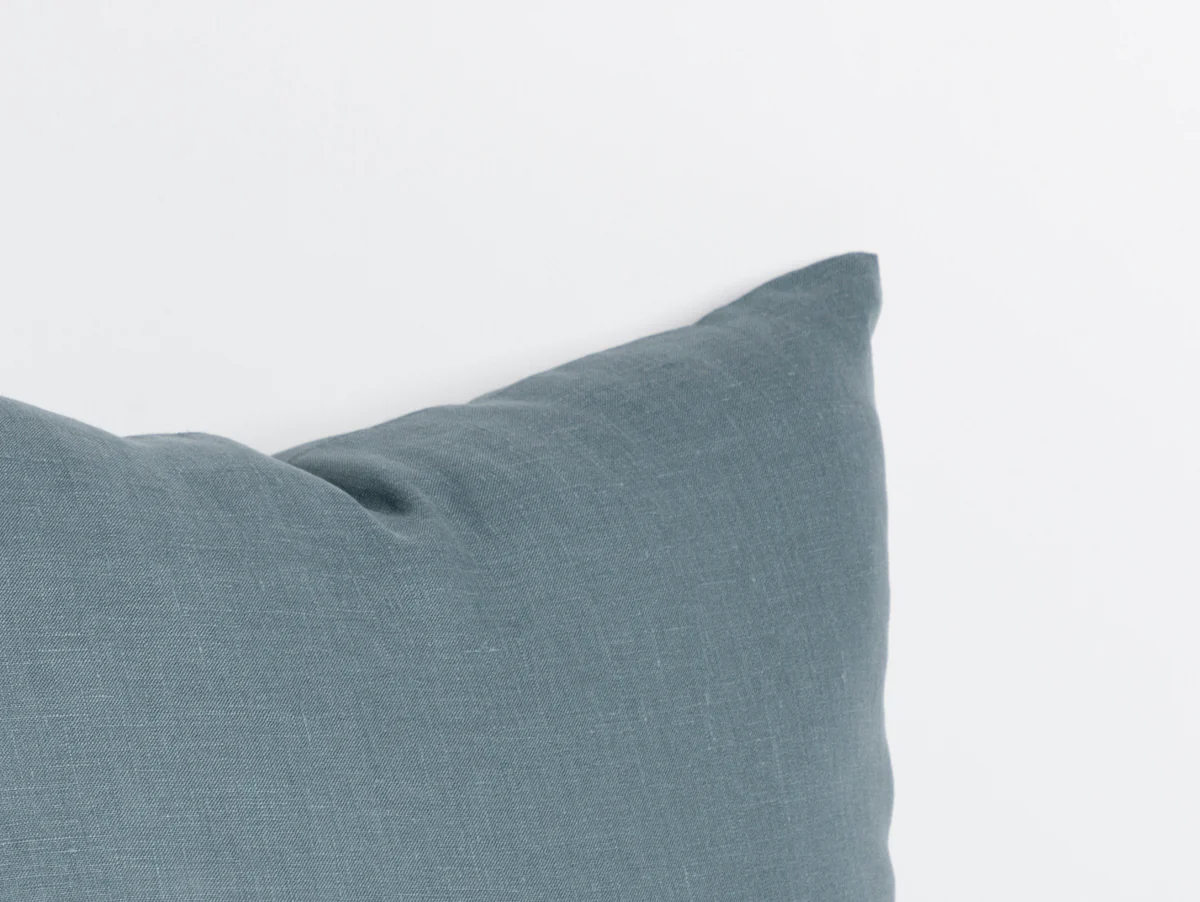 Maia Linen Filled Cushion - Lake - Image 2