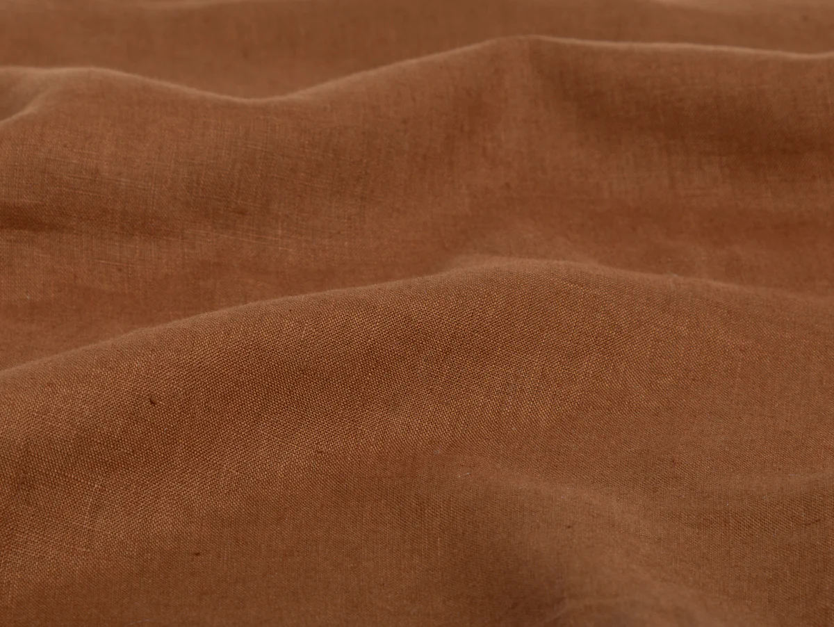 Maia Linen Filled Cushion - Nutmeg - Image 3