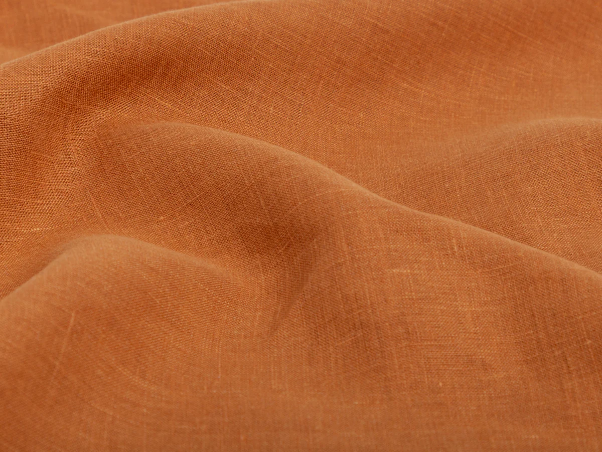 Maia Linen Filled Cushion - Saffron - Image 3