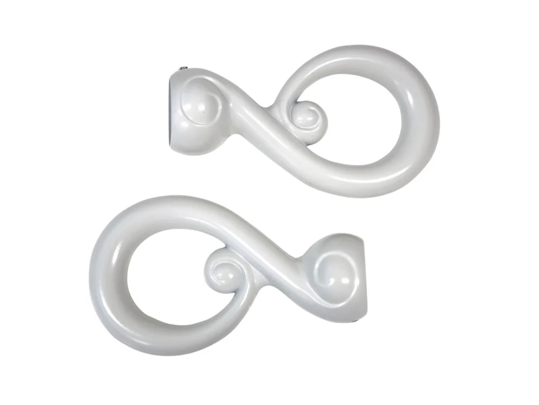 Poles Apart White Boulevard Finials
