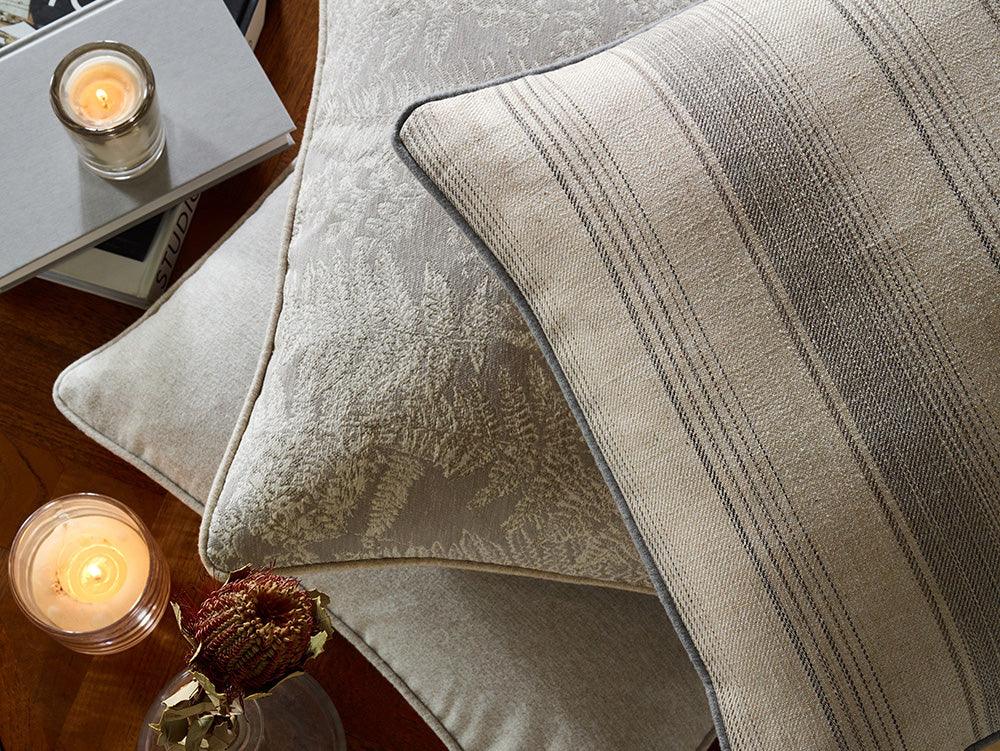 Sackville Stripe Dove Fabric - Image 3