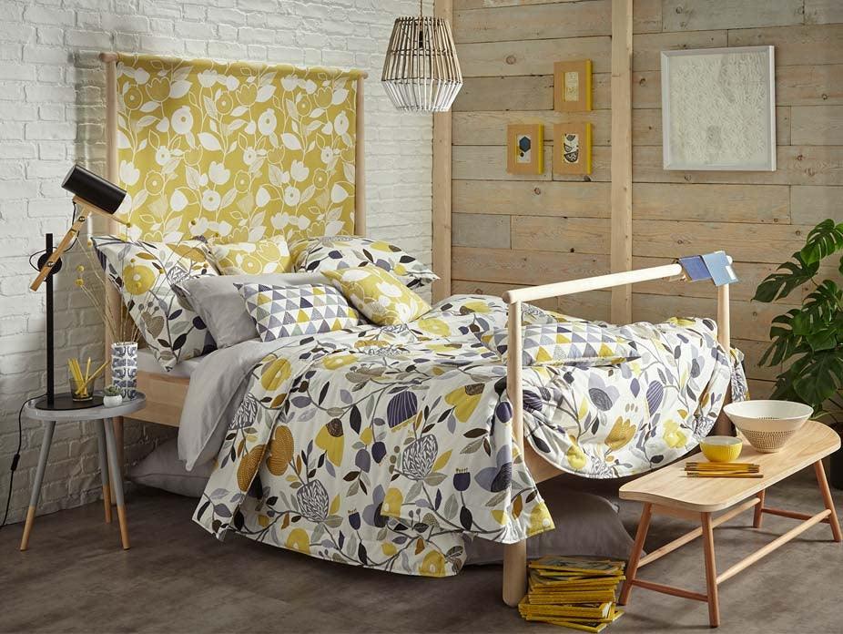 Scandi Wood Ochre Fabric - Image 3